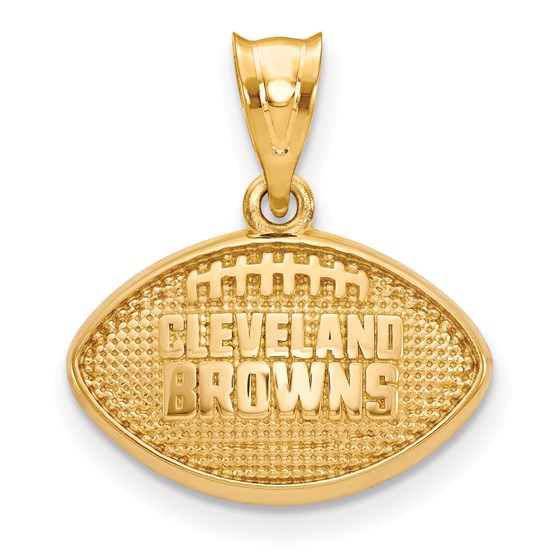 Sterling Silver Gold-plated Cleveland Browns Football Pendant Sterling Silver Gold-plated Cleveland Browns Football Pendant